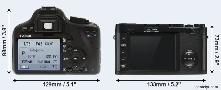 Comparison T1i or X Typ 113 rear