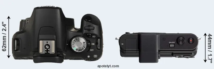 Compare T1i versus V1 top