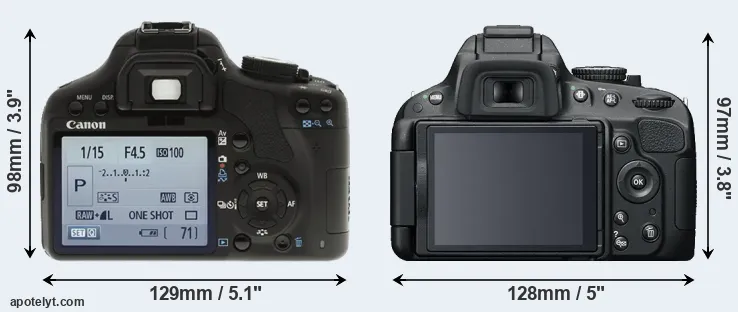 Comparison T1i or D5100 rear