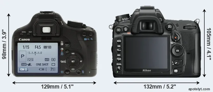 Comparison T1i or D7000 rear