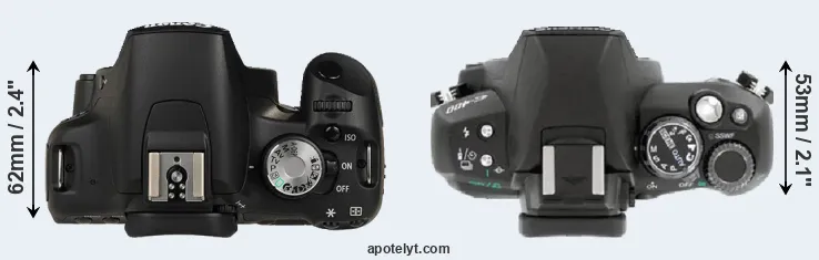 Compare T1i versus E-400 top
