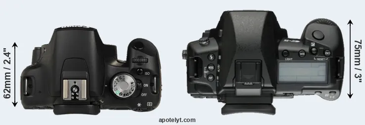 Compare T1i versus E-5 top