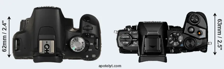 Compare T1i versus E-M1 top