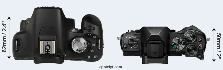 Compare T1i versus E-M10 III top