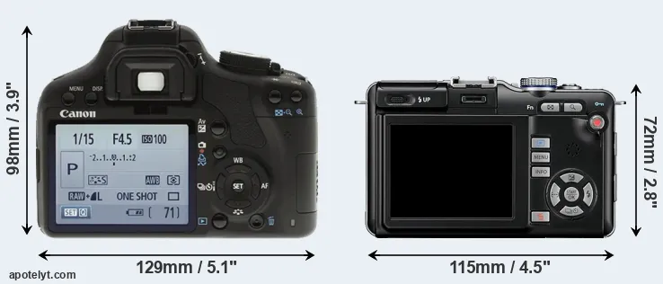 Comparison T1i or E-PL1 rear