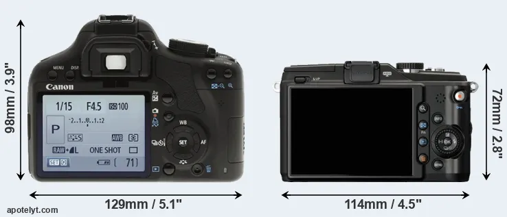 Comparison T1i or E-PL2 rear