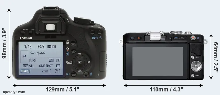 Comparison T1i or E-PL3 rear