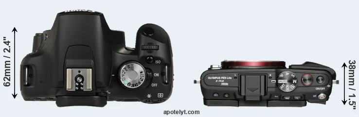 Compare T1i versus E-PL6 top