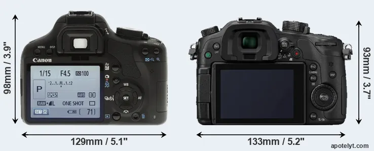 Comparison T1i or GH4 rear