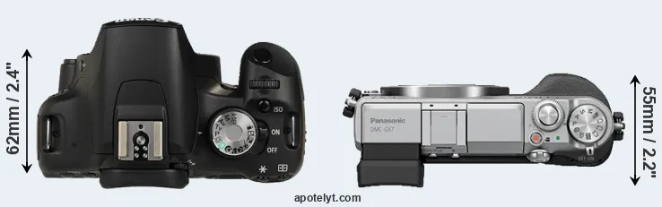Compare T1i versus GX7 top