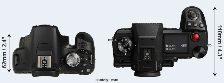 Compare T1i versus S1H top