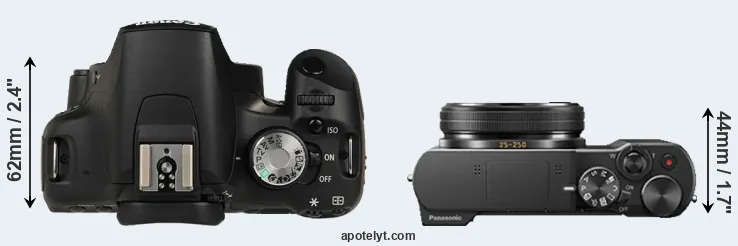 Compare T1i versus ZS100 top