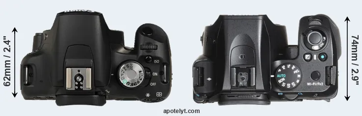 Compare T1i versus K-70 top