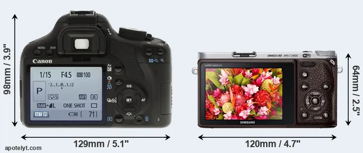 Comparison T1i or NX500 rear