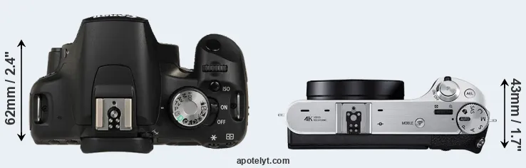 Compare T1i versus NX500 top