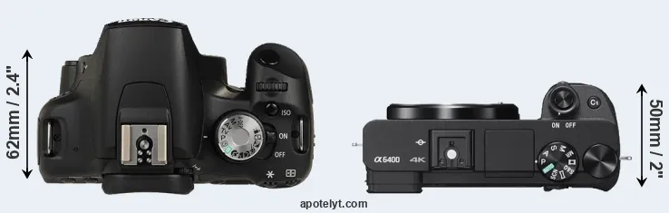 Compare T1i versus A6400 top