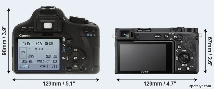 Comparison T1i or A6600 rear