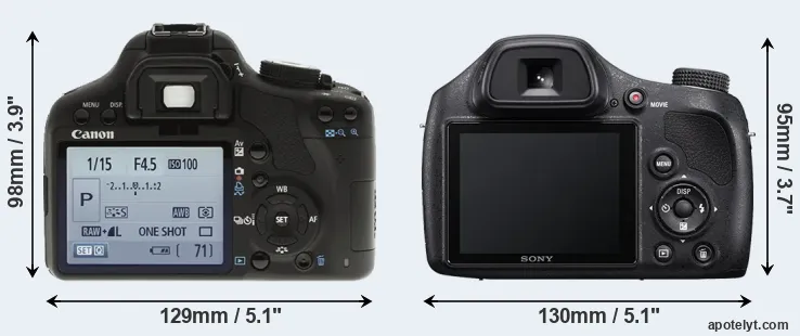 Comparison T1i or H400 rear