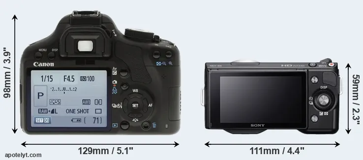 Comparison T1i or NEX-5N rear