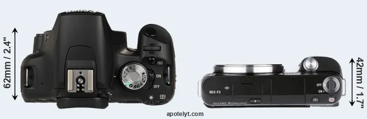 Compare T1i versus NEX-F3 top