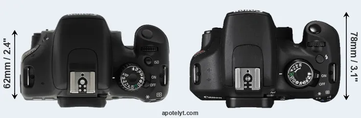Compare T2i versus T5 top