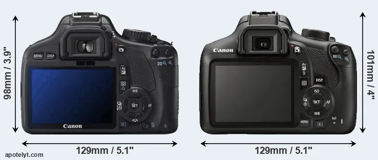 Comparison T2i or T6 rear