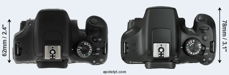 Compare T2i versus T6 top