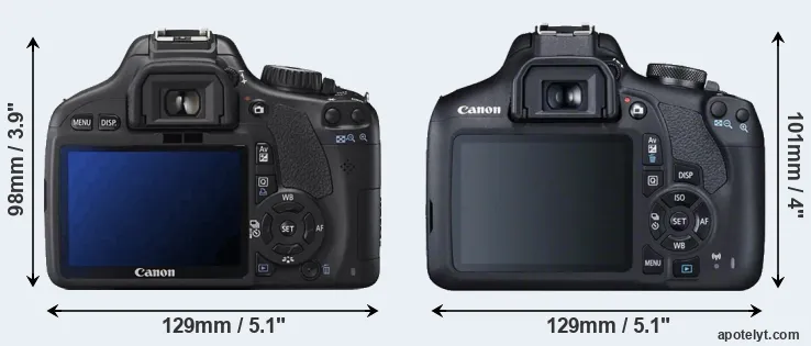 Comparison T2i or T7 rear