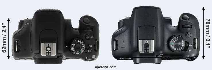 Compare T2i versus T7 top