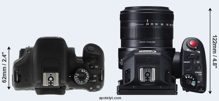 Compare T2i versus XC10 top