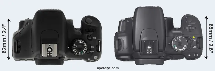 Compare T2i versus XTi top