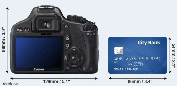 T2i and credit card rear side