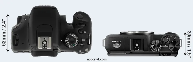 Compare T2i versus X-A1 top