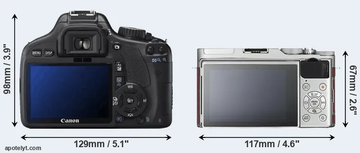 Comparison T2i or X-A3 rear