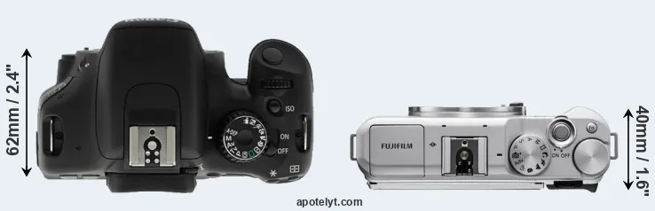 Compare T2i versus X-A5 top