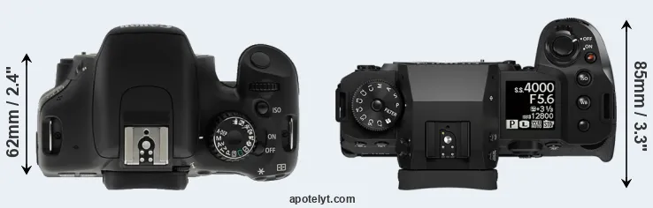 Compare T2i versus X-H2 top