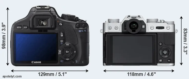 Comparison T2i or X-T10 rear