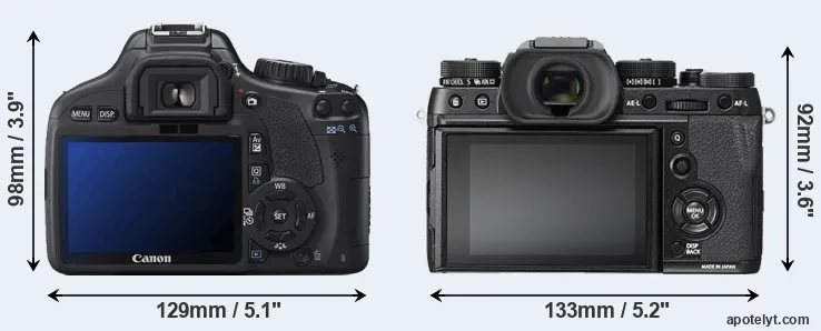 Comparison T2i or X-T2 rear