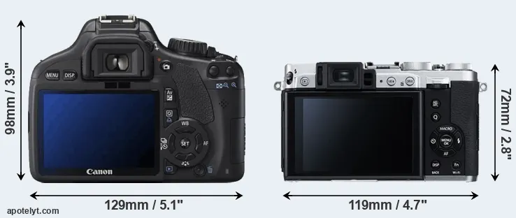 Comparison T2i or X30 rear
