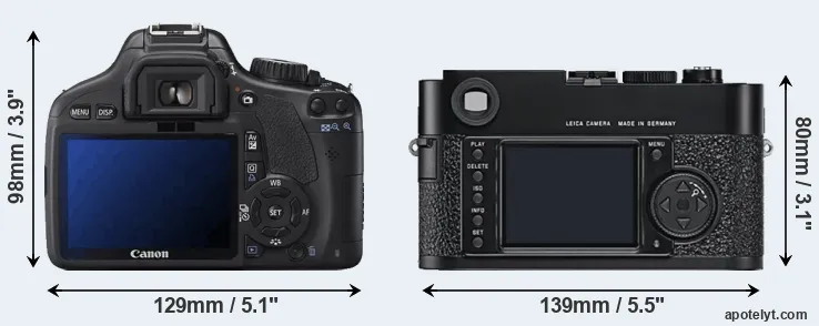 Comparison T2i or M9 rear