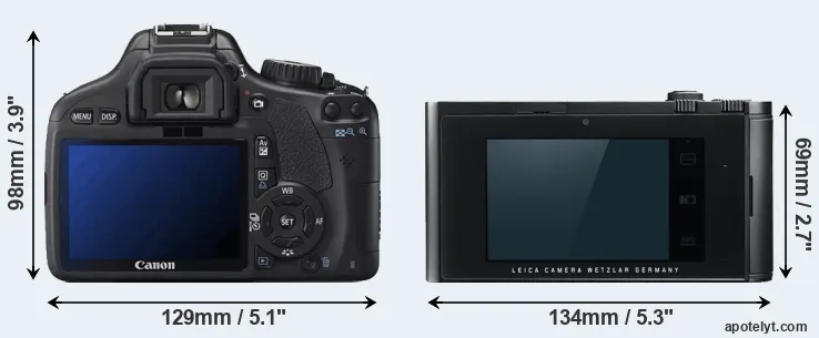 Comparison T2i or T Typ 701 rear