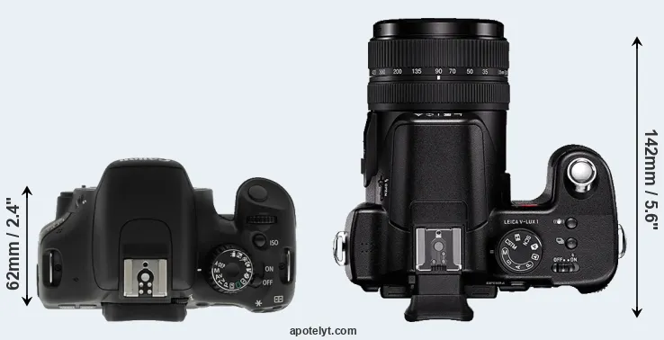 Compare T2i versus V-LUX 1 top