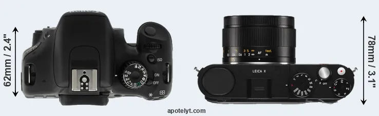 Compare T2i versus X Typ 113 top