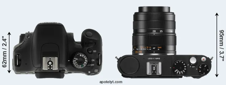 Compare T2i versus X Vario top