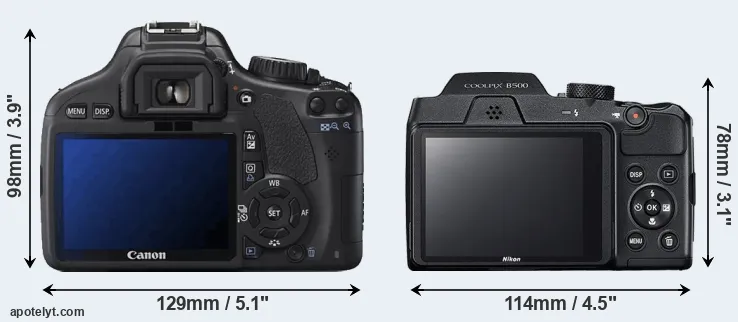 Comparison T2i or B500 rear