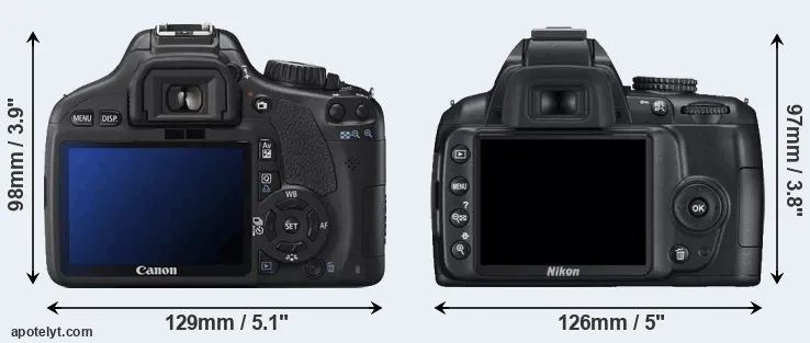 Comparison T2i or D3000 rear