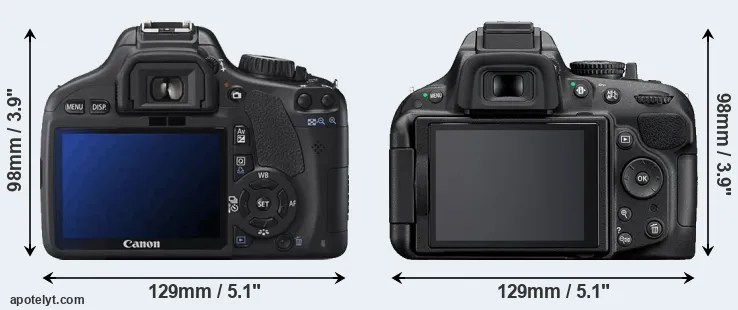 Comparison T2i or D5200 rear