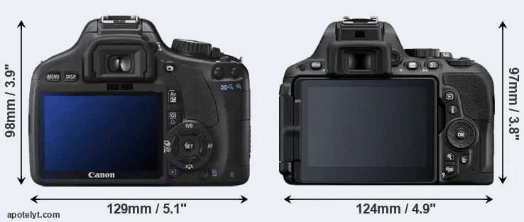 Comparison T2i or D5500 rear