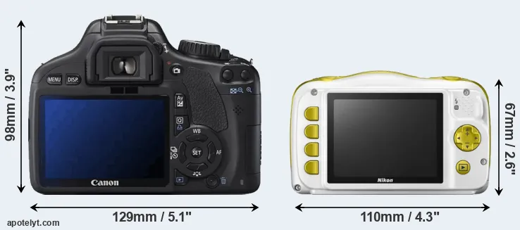 Comparison T2i or W150 rear
