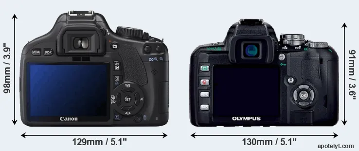 Comparison T2i or E-400 rear